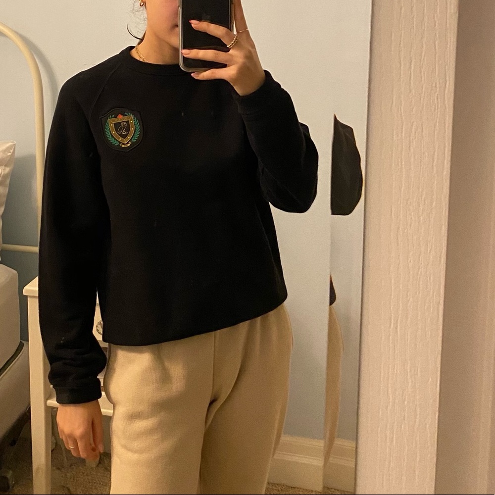 Black OVO Crew neck with crest